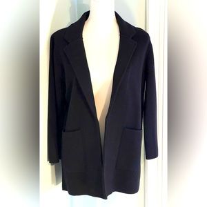 J. Crew 365 Sweater Blazer Jacket Shacket Size S Black Oversized Wool